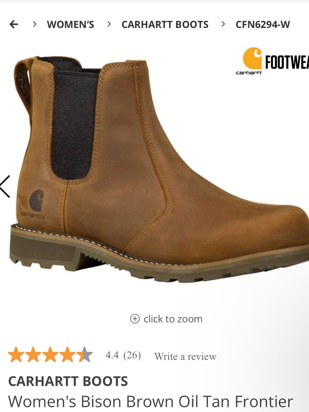 Carhartt Brown Tan Chelsea Work Boot